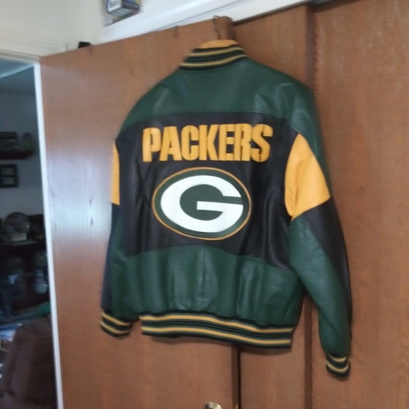 Green bay packer leather coat G111 and carl banks - Picture 5 of 6